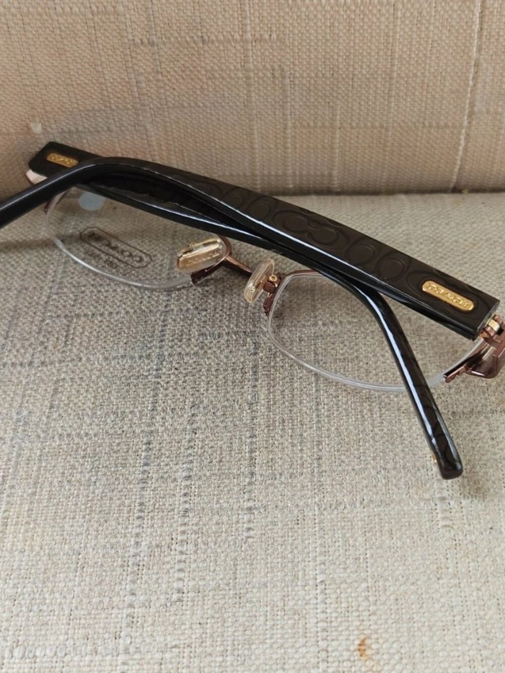 New Coach Women Glasses Frame Eyewear LAVERNE 247 TAN Half Rim Eyeglasses - Picture 5 of 13